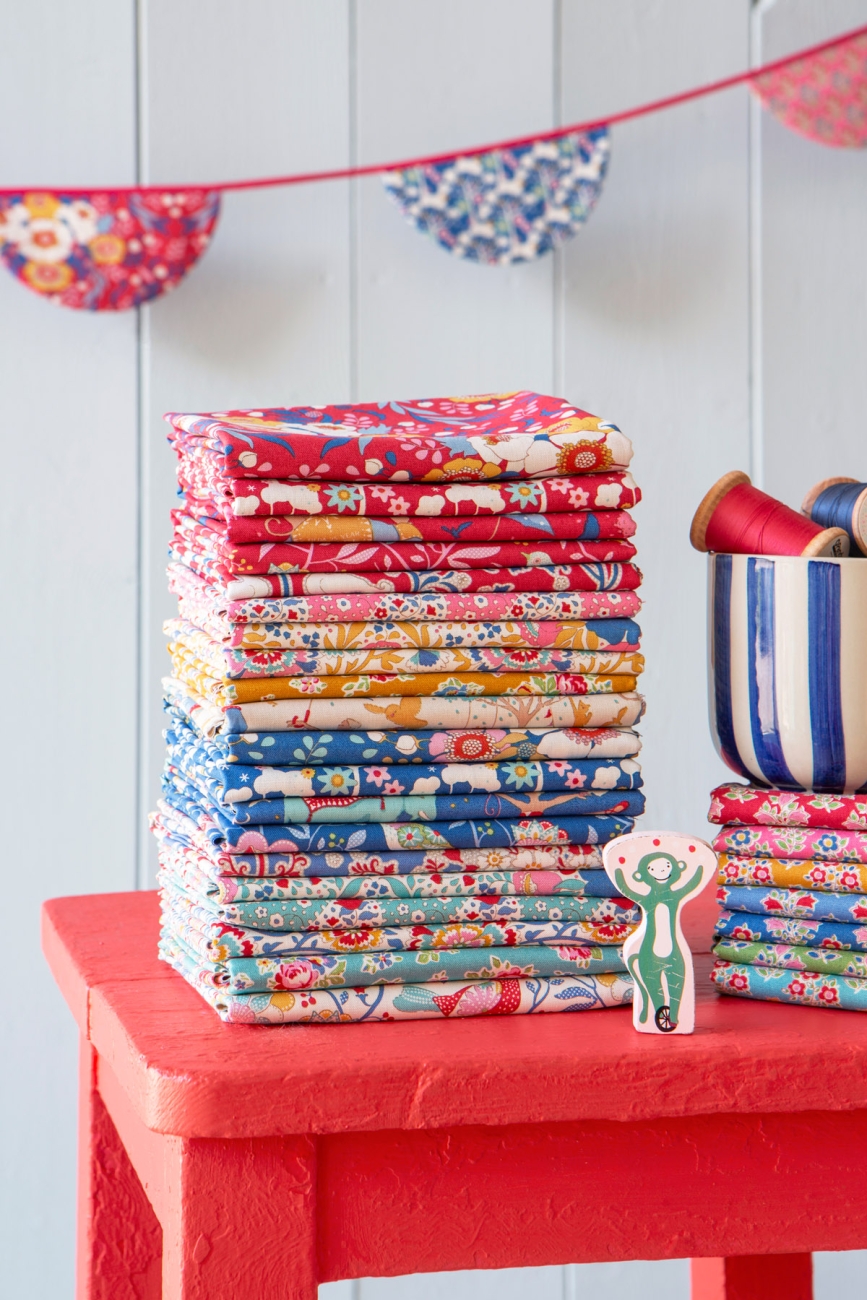 Tilda Patchwork Stoff Baumwolle - Jubilee - Bird Tree Red